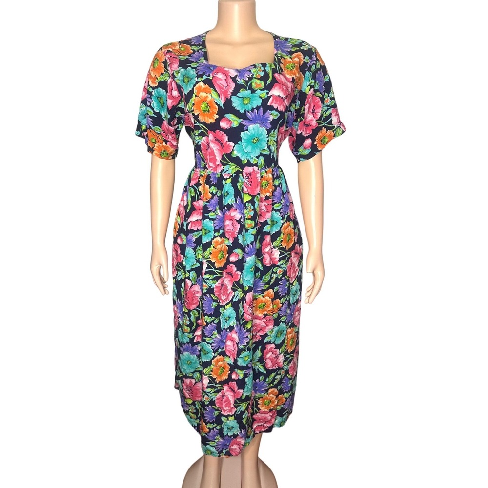 Vintage Diane Von Furstenberg The Color‎ Authority Floral Maxi Dress Size 1X